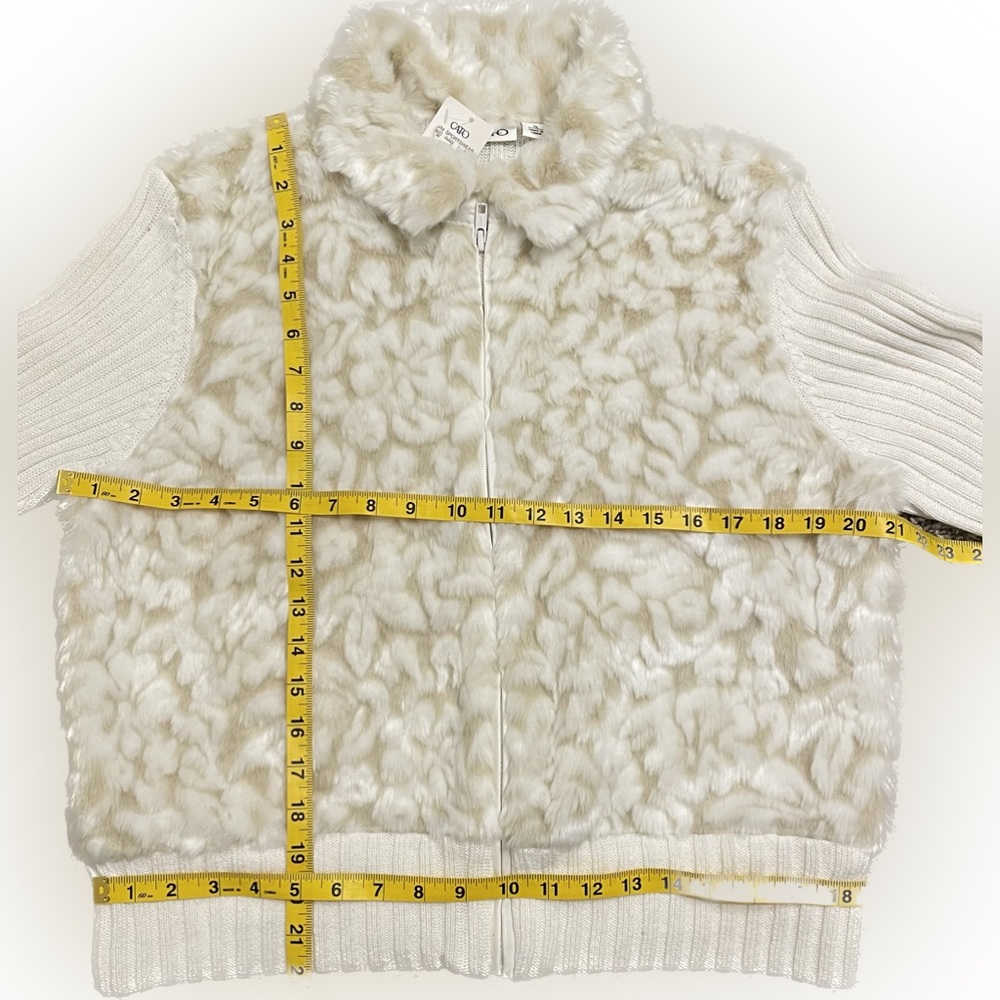 NWT Cato Mock Fur Zippered Sweater - Picture 5 of 6